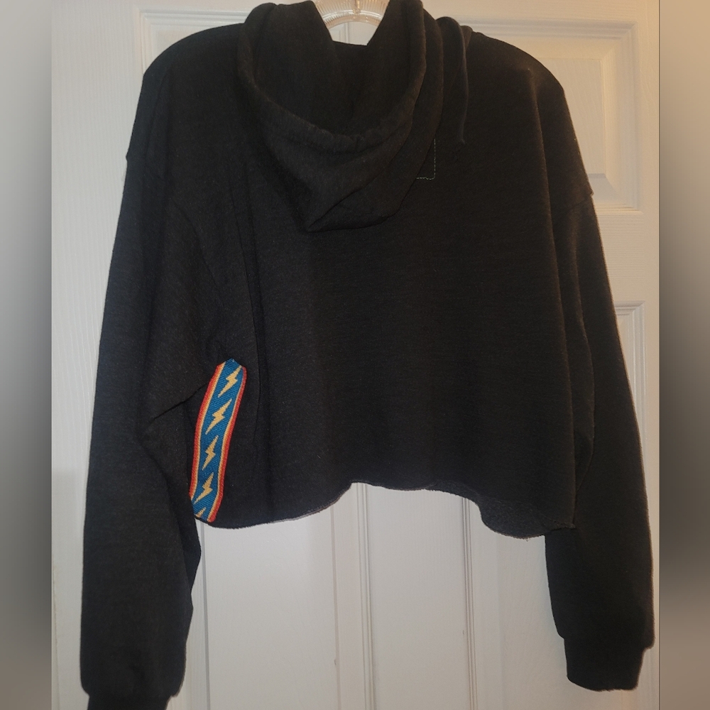 Aviator Nation Bolt Cropped Hoodie Blue Collection XS - Picture 5 of 6
